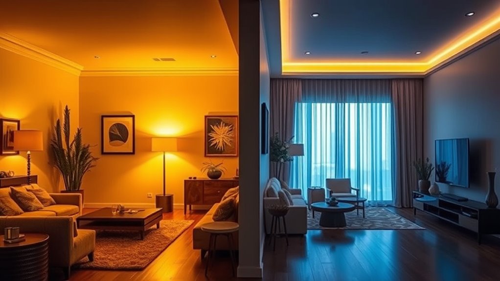 choose appropriate lighting colors