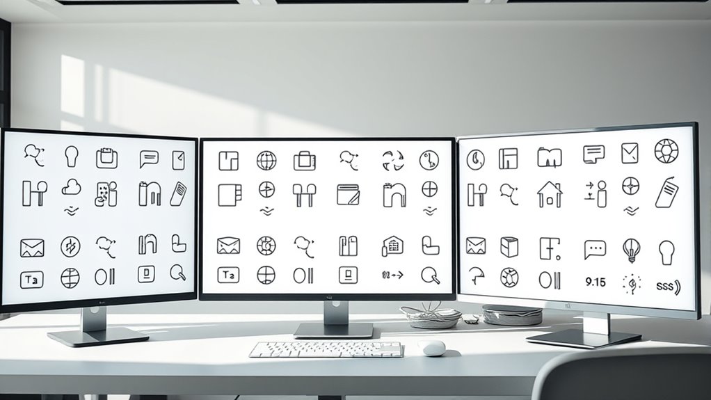 consistent recognizable icon design