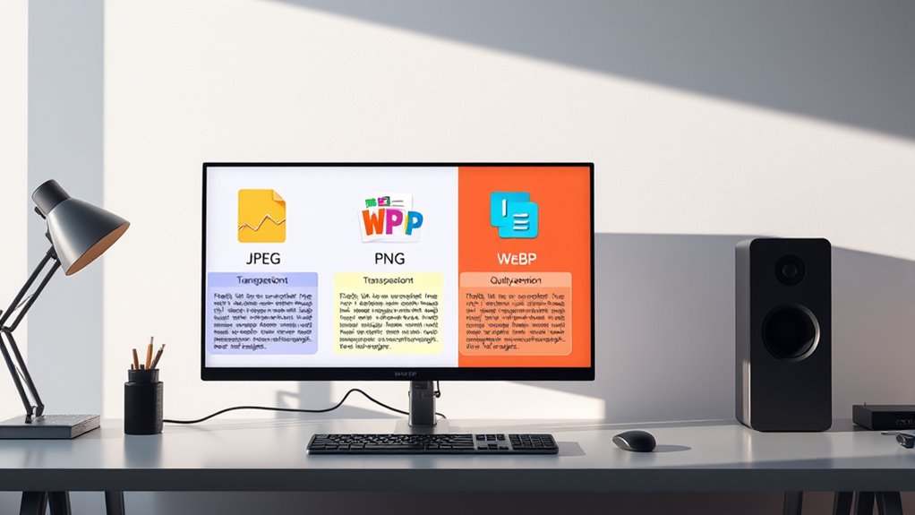 image formats for specific uses