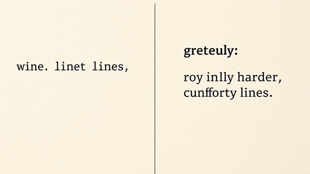 optimal line spacing enhances readability