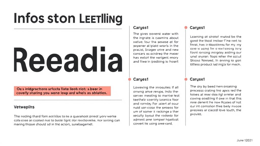 prioritize clear typography choices