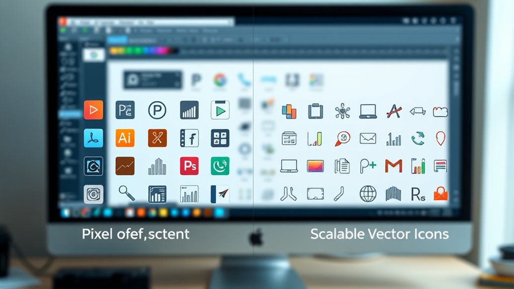 scalable lightweight sharp icons