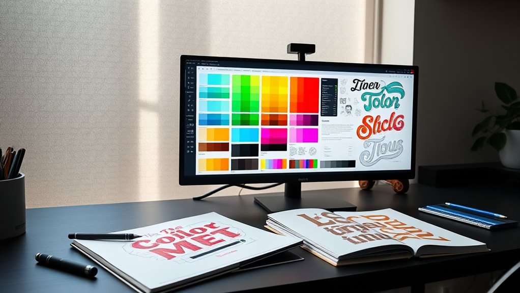 select harmonious colors fonts