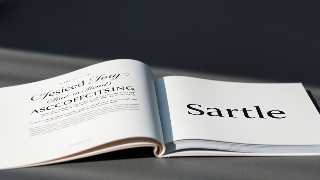 serif fonts ensure readability