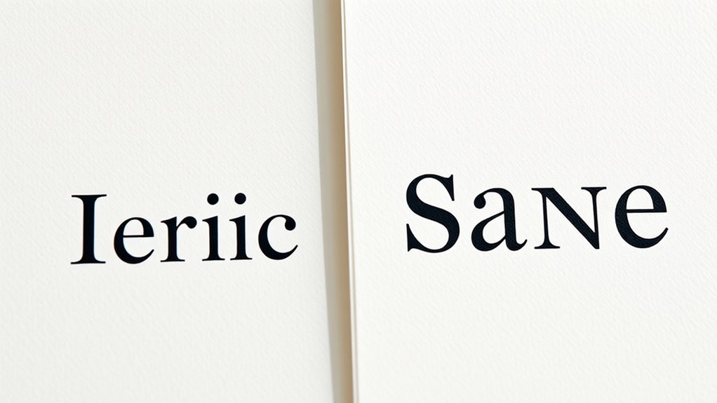 serifs enhance readability and tone