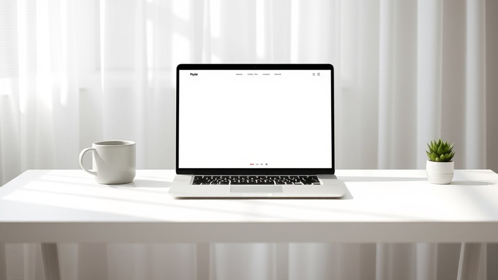 simple clean interface layout