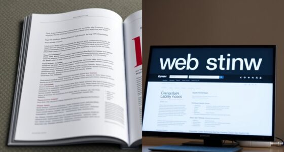 web vs print typography