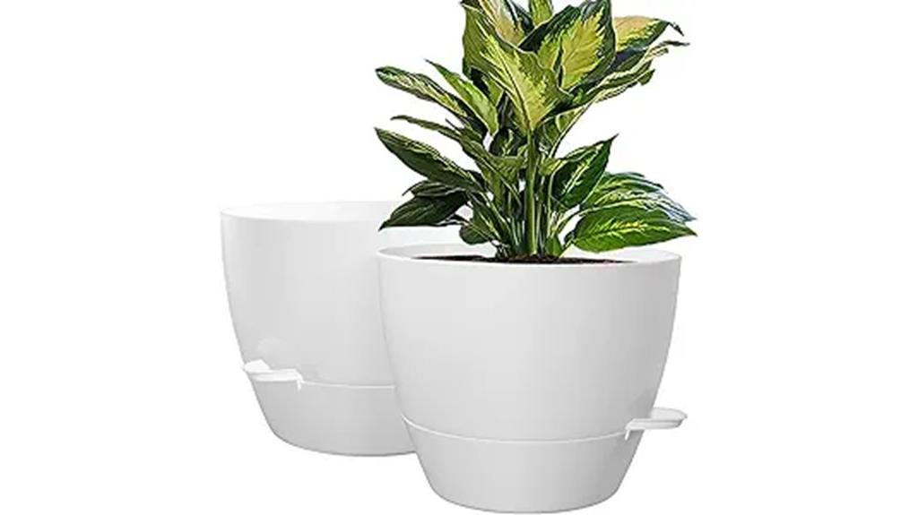 10 inch self watering planter set