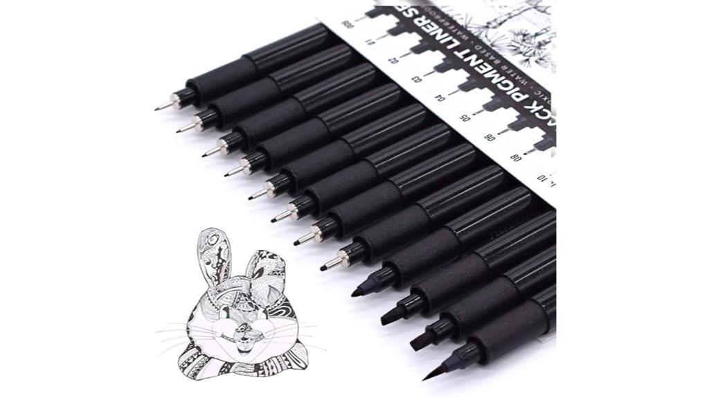 12 fineliner ink pens
