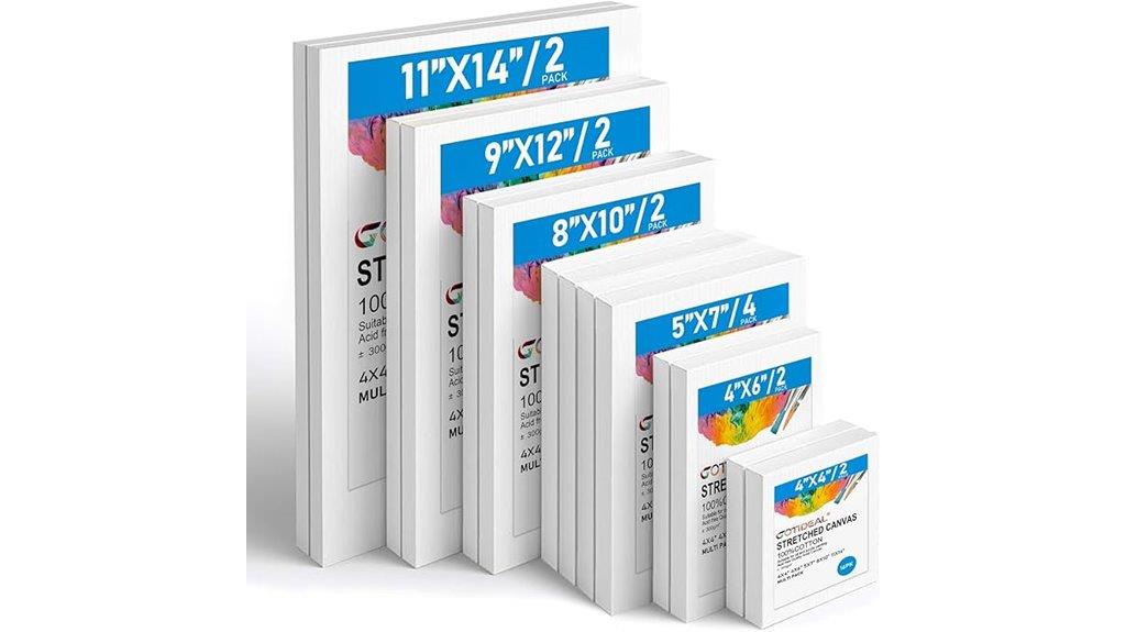 14 piece stretched canvas set