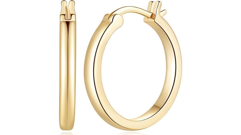14k gold hoop earrings