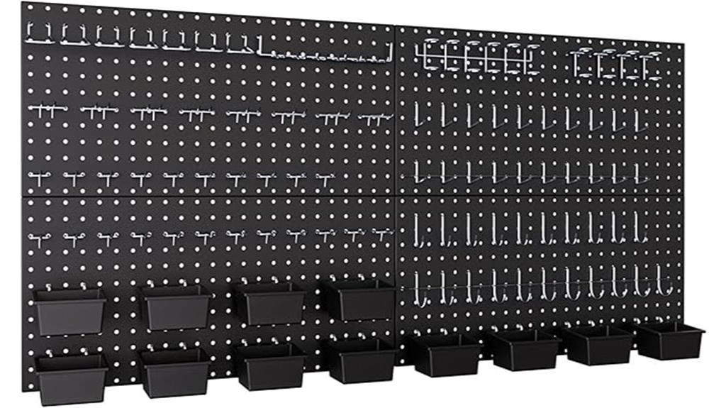 158 piece metal pegboard