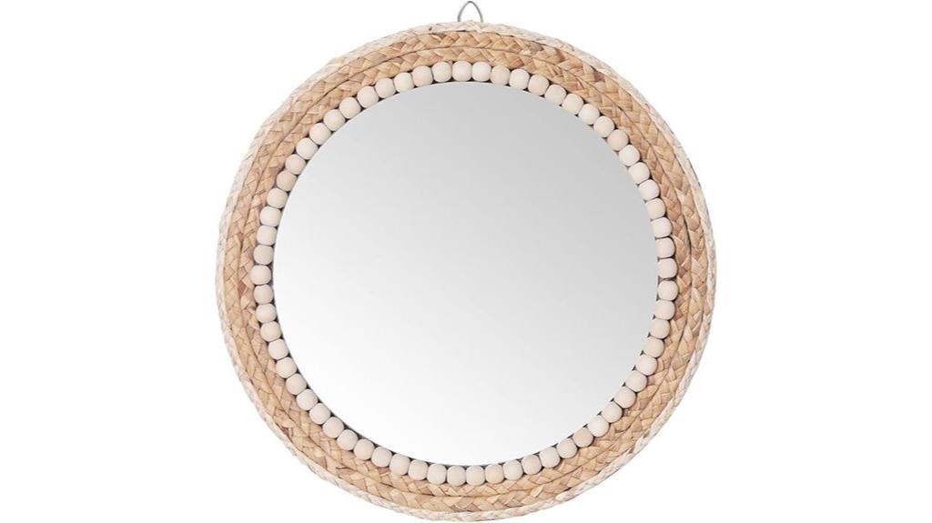 15 inch boho wall mirror