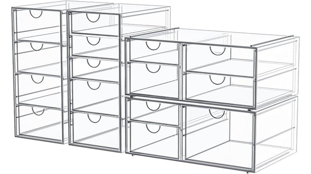 16 drawer makeup storage