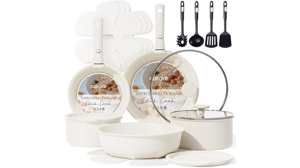 19 piece non stick cookware