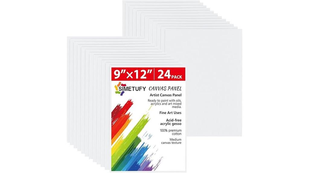 24 pack flat canvas boards