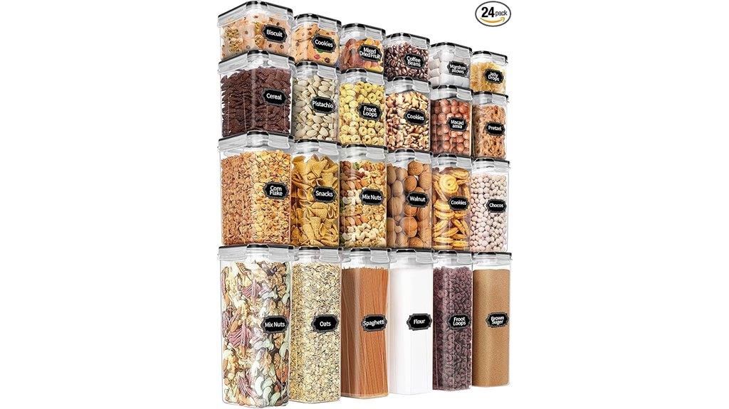 24 piece airtight food storage