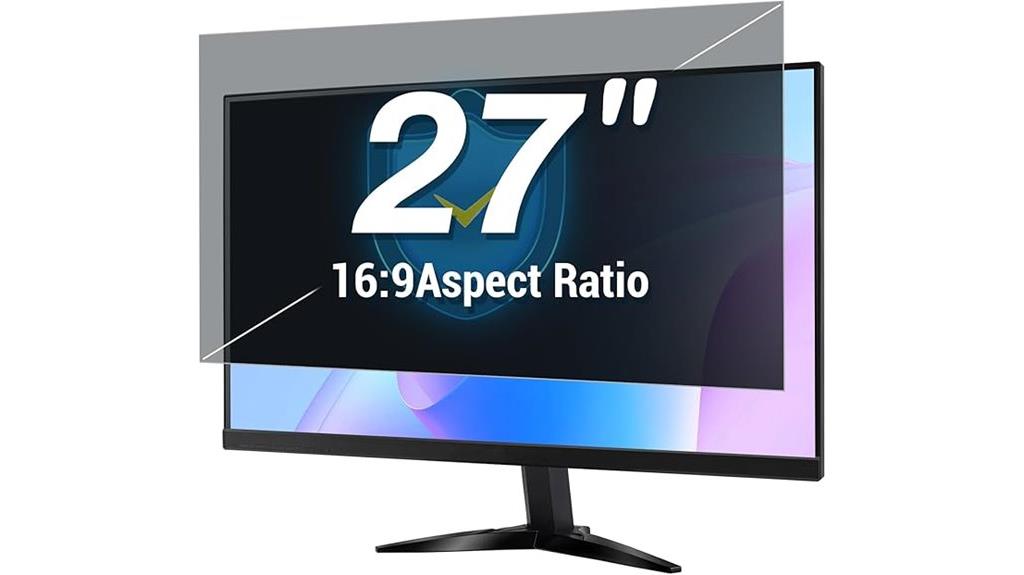 27 inch privacy monitor filter