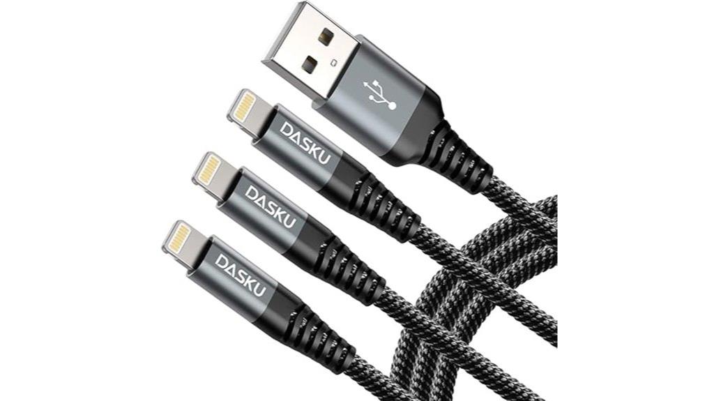 3 pack nylon braided chargers