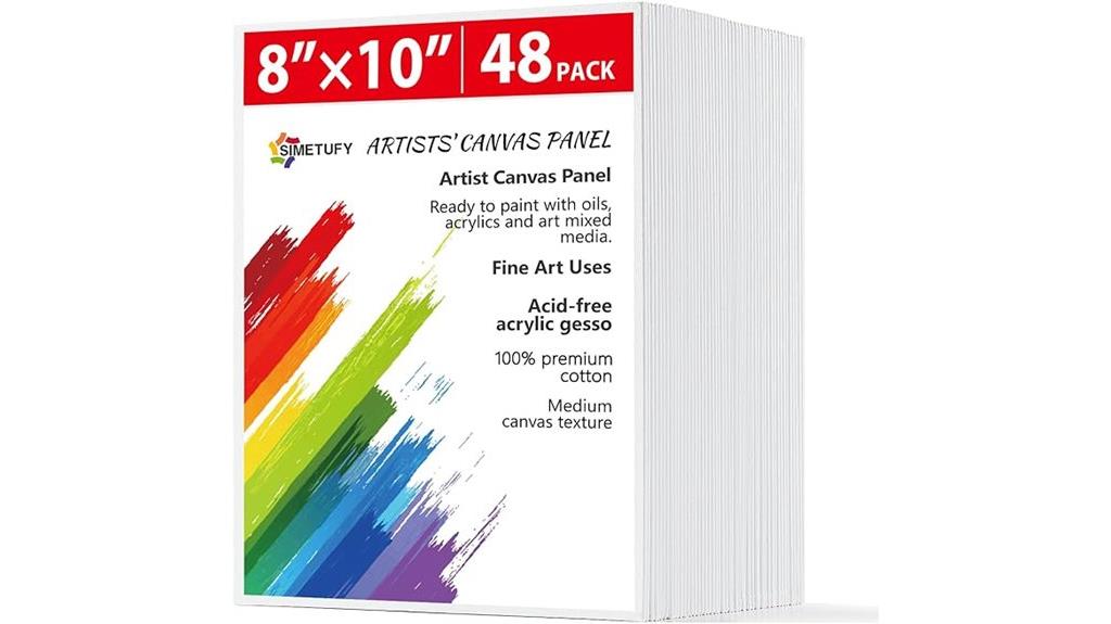 48 pack canvas boards