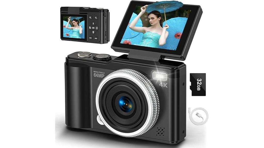 4k 64mp vlogging camera