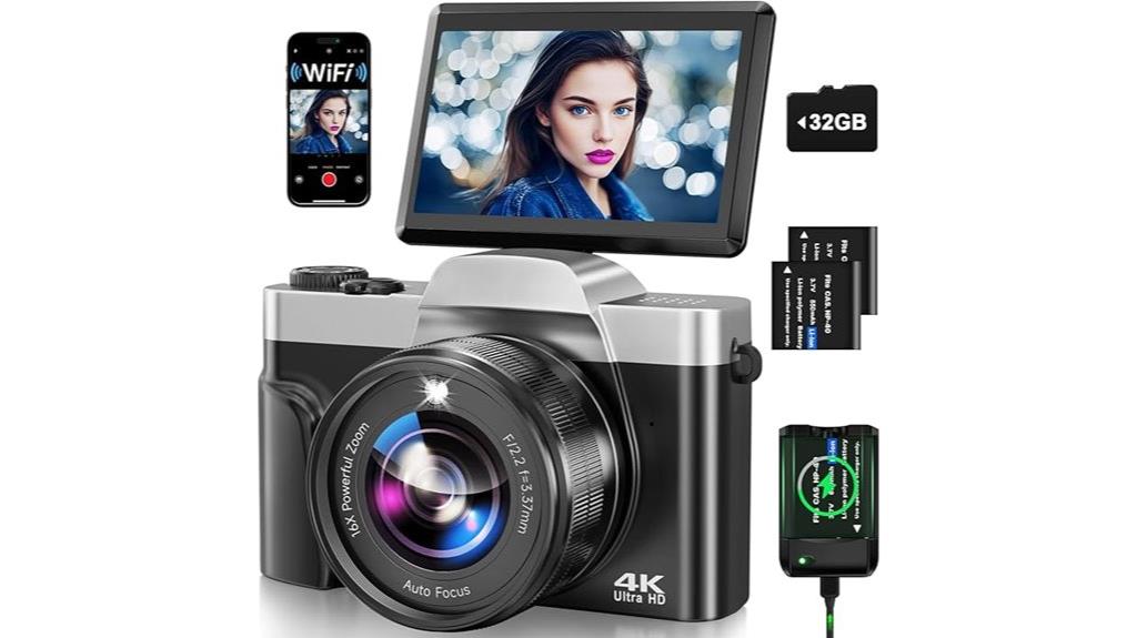 4k wifi digital camera