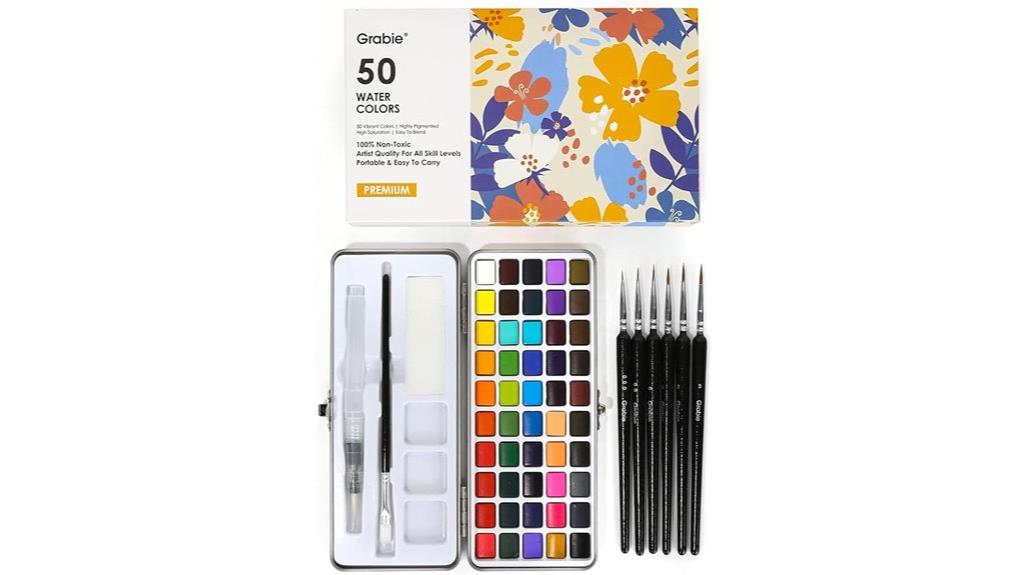 50 color watercolor paint set