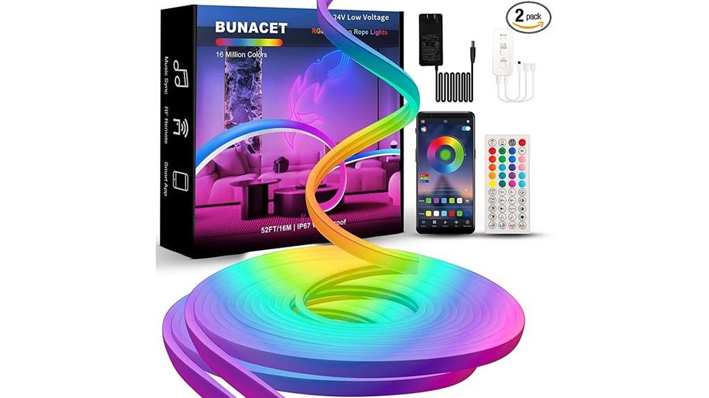 52 foot remote neon lights