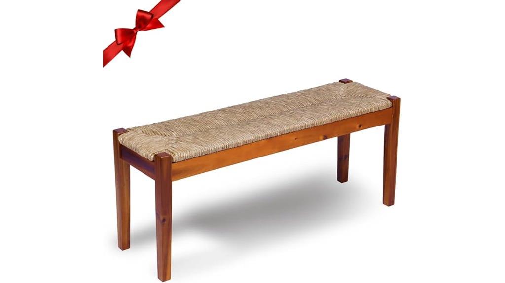 acacia wood bench
