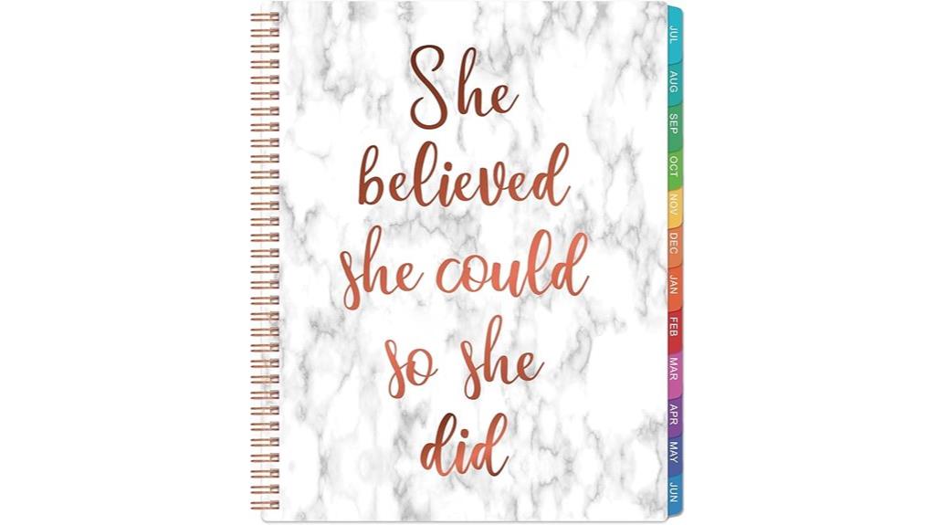 academic year weekly planner