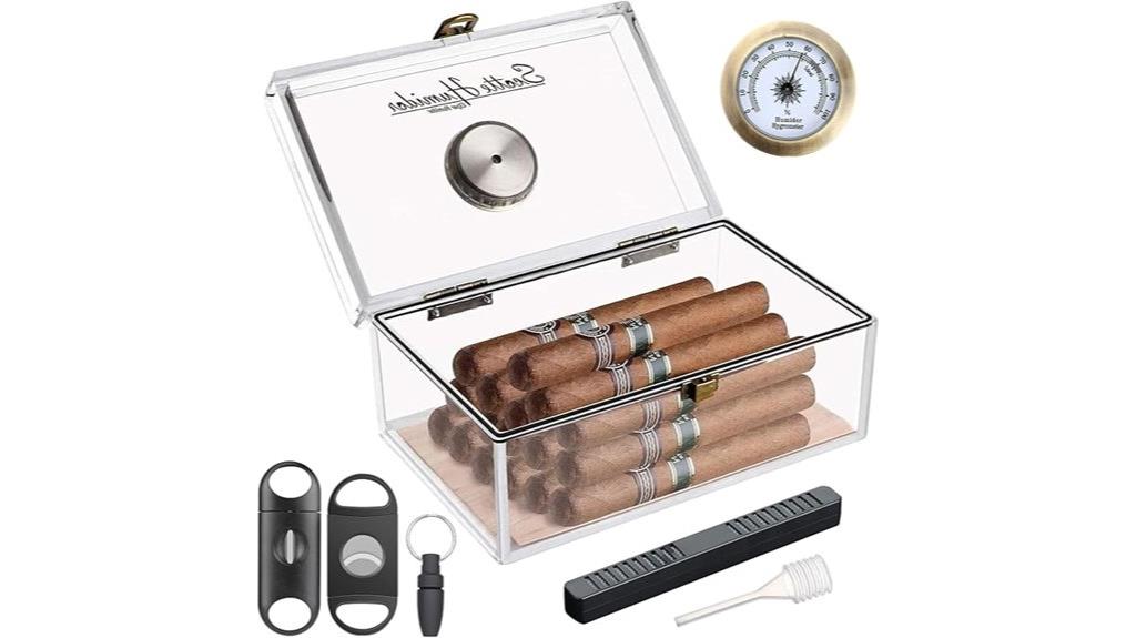 acrylic cigar humidor jar