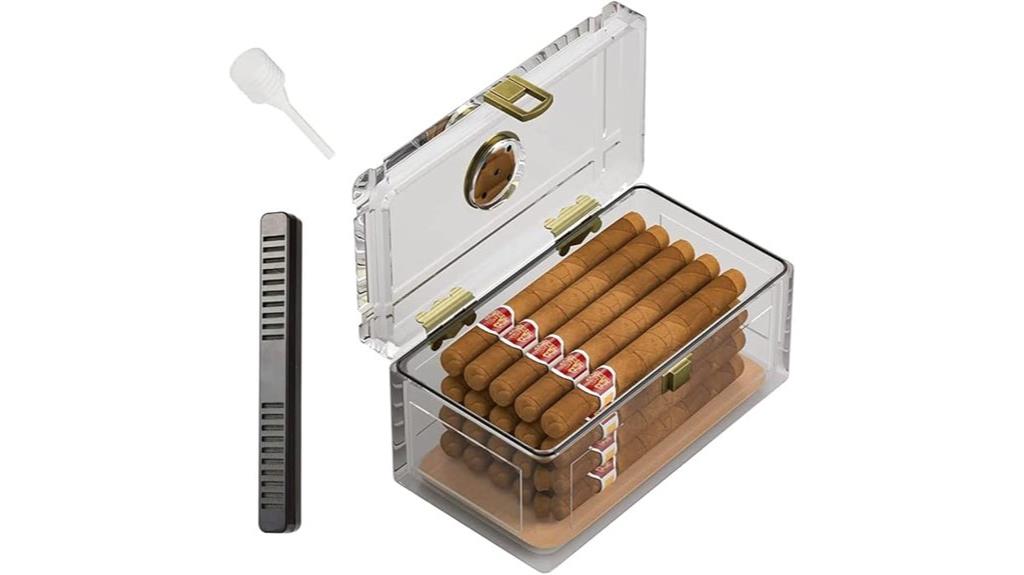 acrylic cigar humidor kit