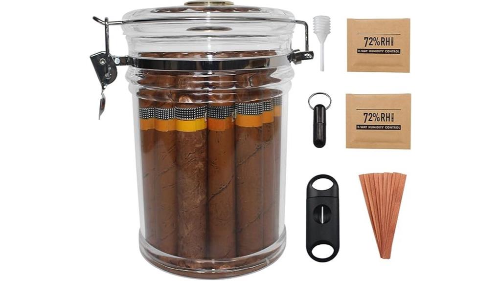 acrylic cigar storage jar