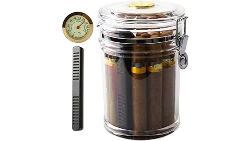 acrylic humidor with humidifier