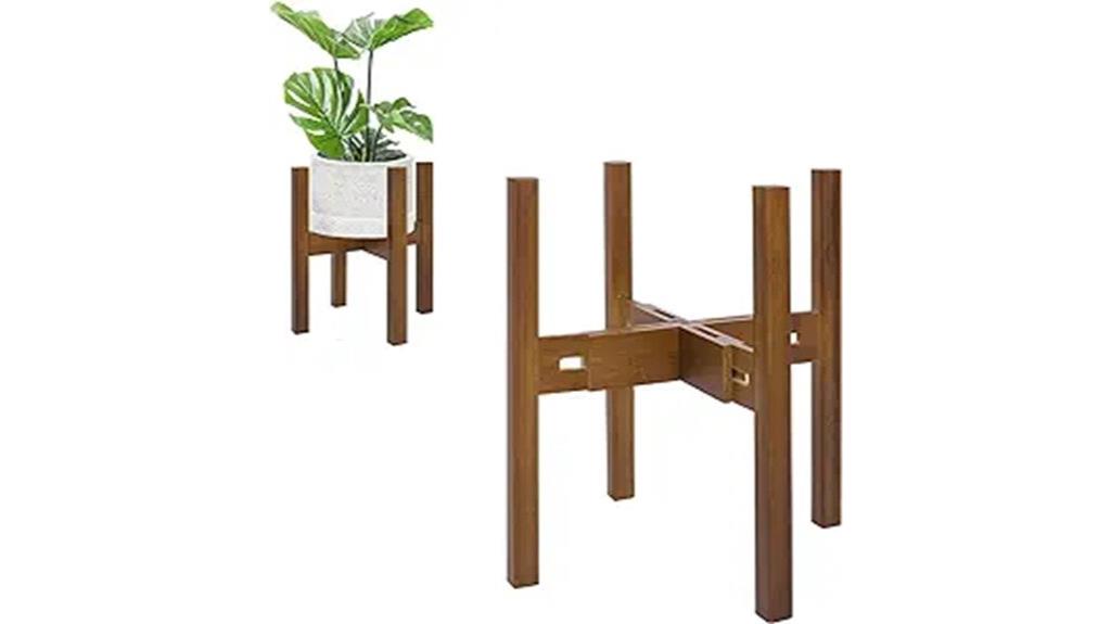 adjustable bamboo indoor stand