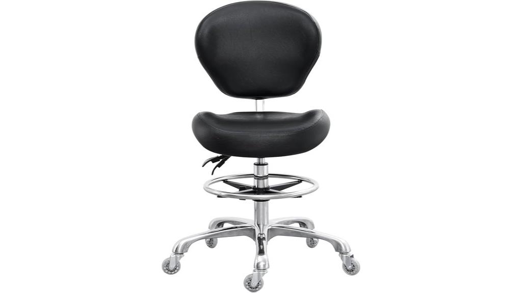 adjustable black drafting chair