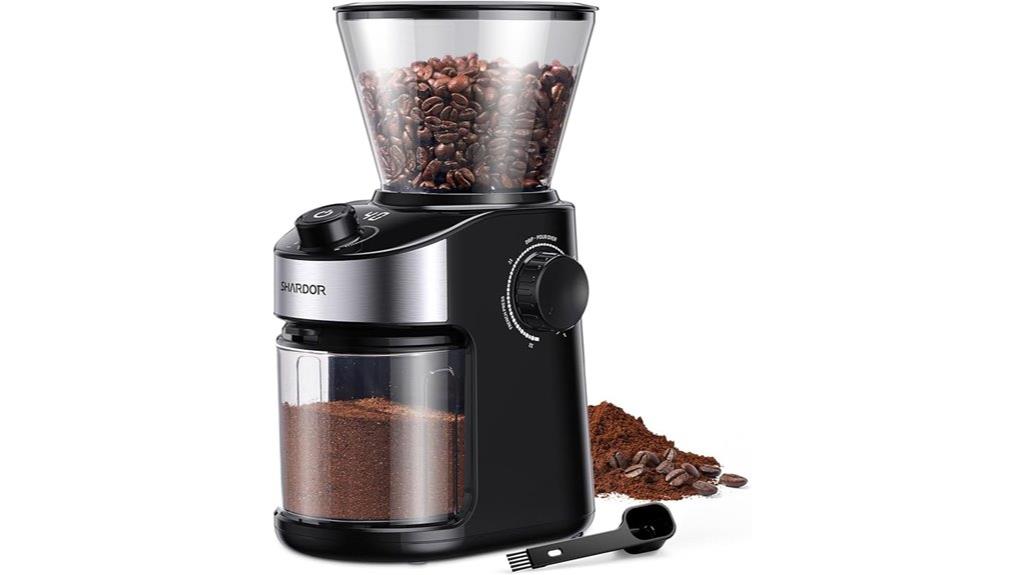 adjustable burr coffee grinder