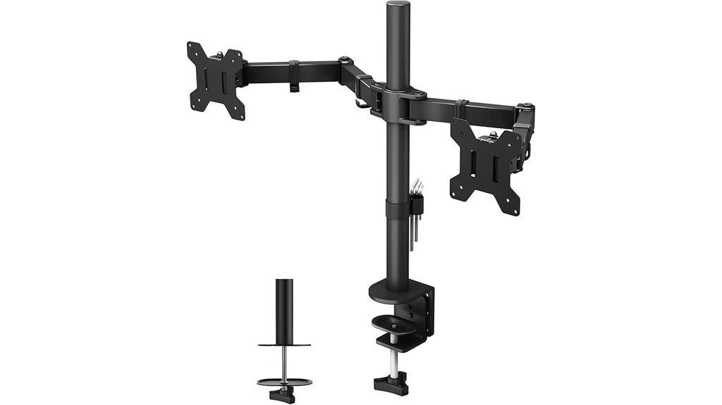 adjustable dual monitor mount