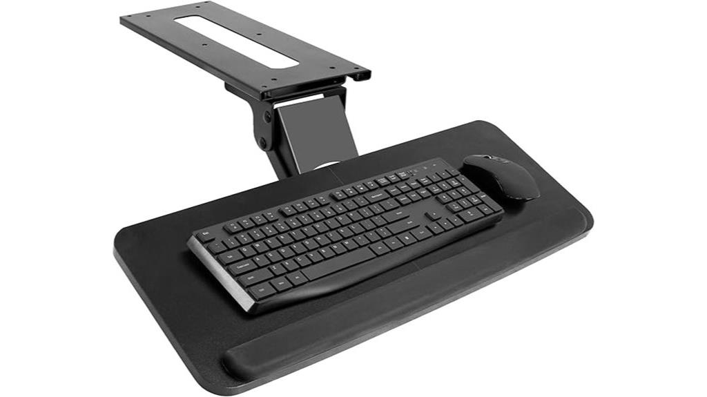 adjustable keyboard mouse tray