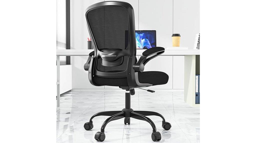 adjustable lumbar flip up armrests