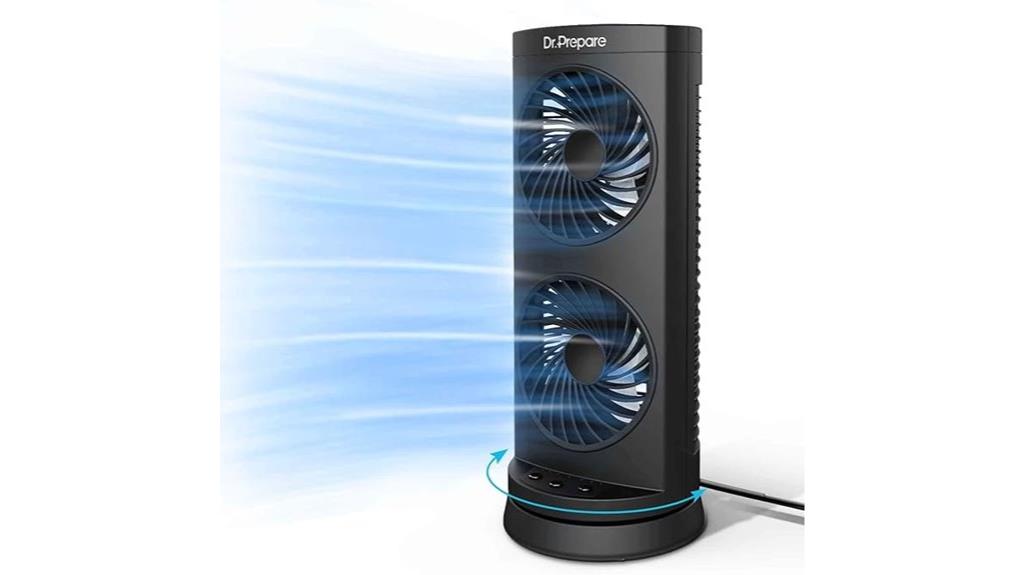 adjustable oscillating desk fan