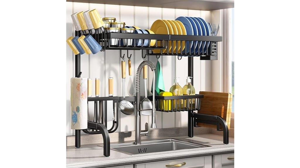 adjustable two tier steel rack