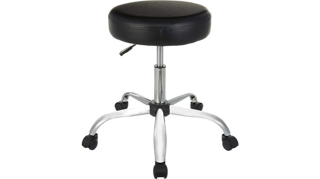 adjustable wheeled drafting stool