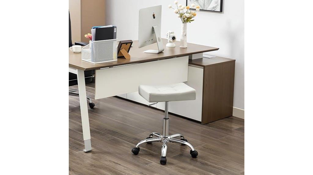 adjustable wheels drafting stool