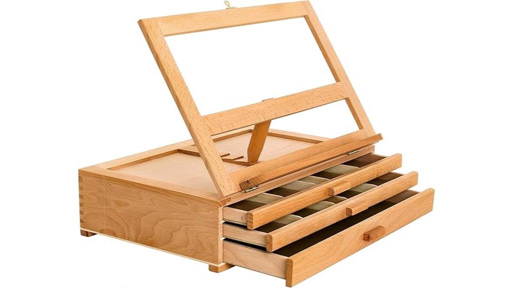 adjustable wooden art storage