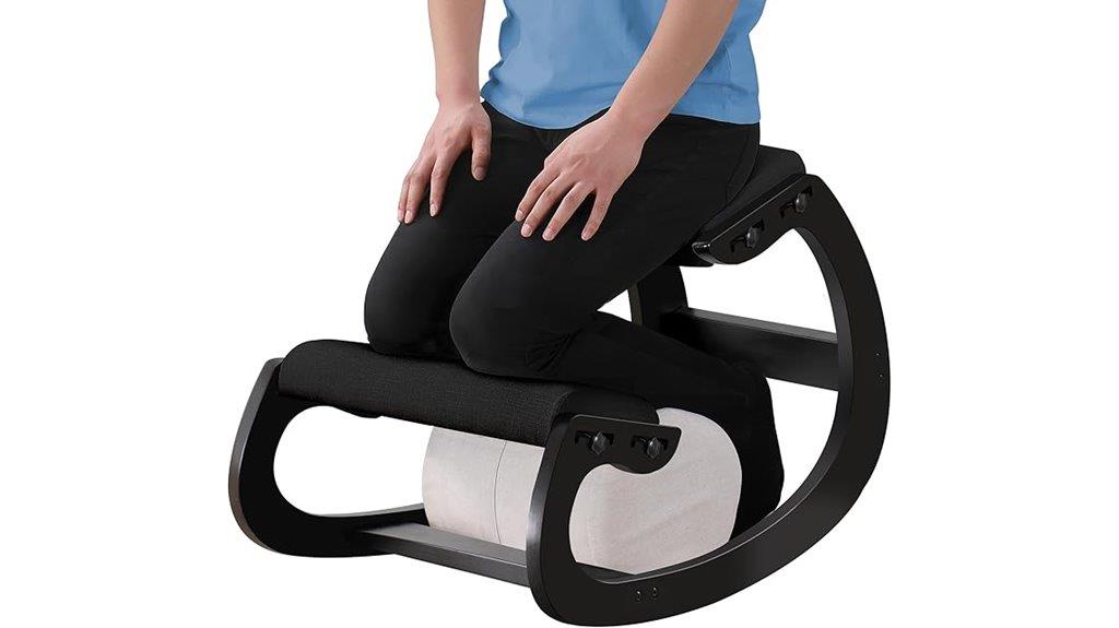 adjustable wooden kneeling chair