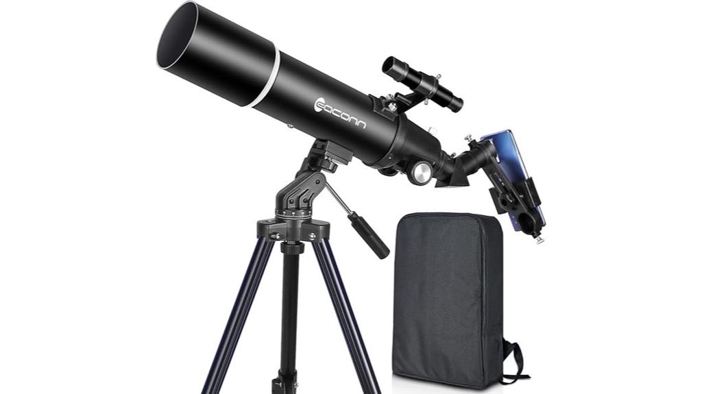 adult 80mm refractor telescope
