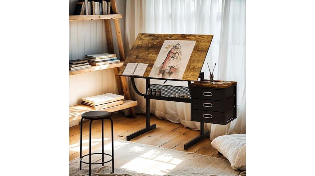 adult artist drafting table