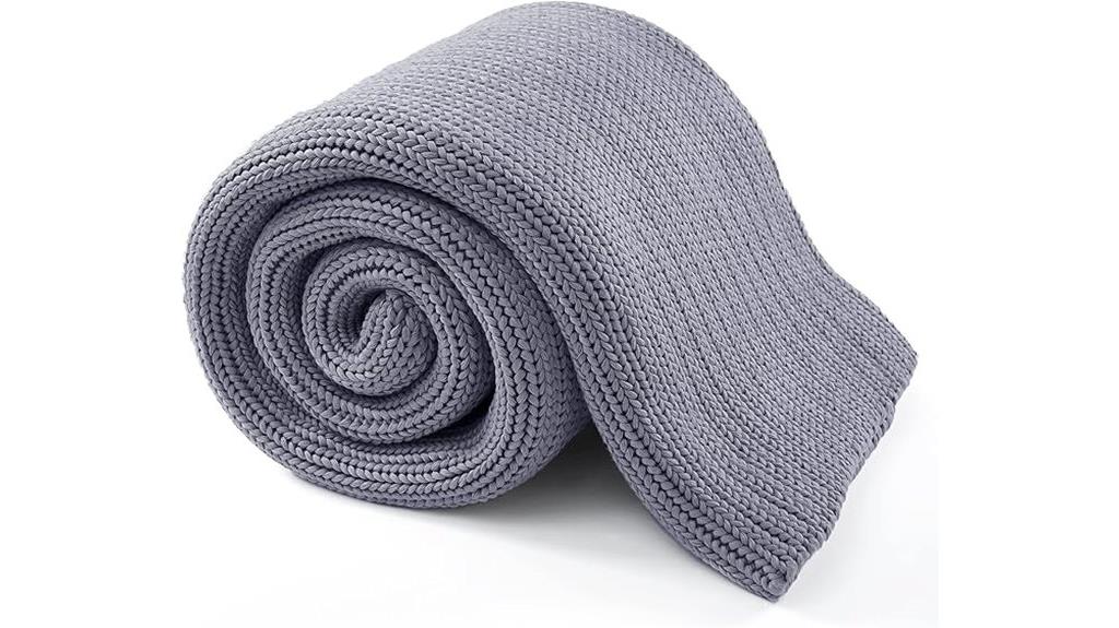 adult knitted weighted blanket