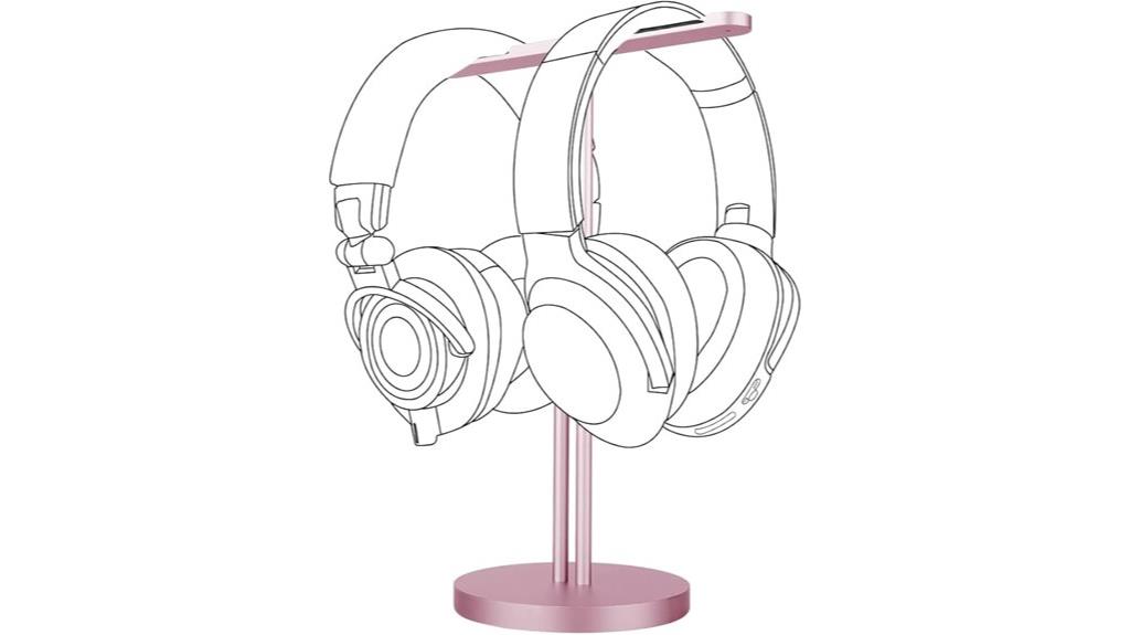 aluminum dual headphone stand